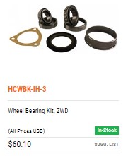 HCWBK-IH-3 Wheel Bearing Kit 2 Wheel Drive