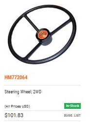 HM772064 Steering Wheel 2 Wheel Drive