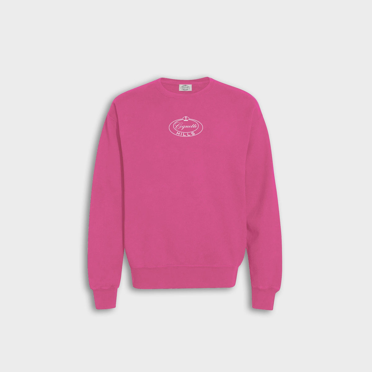 Classic Oval Logo Crewneck Sweatshirt - Hot Pink - Coquette Hills