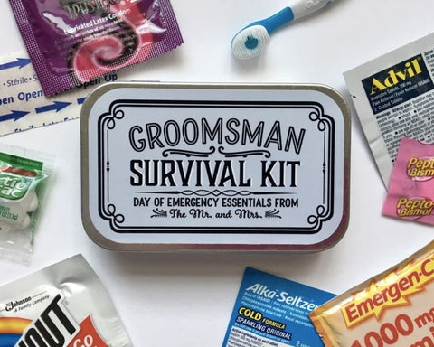 Bachelor Party Survival Kit Tin Box