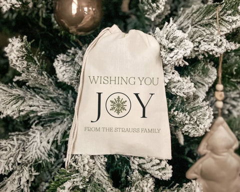 Wishing You Joy Holiday Favor Bags
