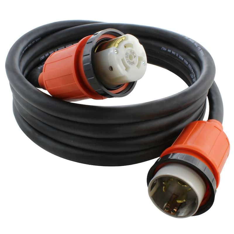 10 ft. 6/4 SOOW NEMA SS2-50 50 Amp 125/250-Volt Marine Boat Rubber Power Cord