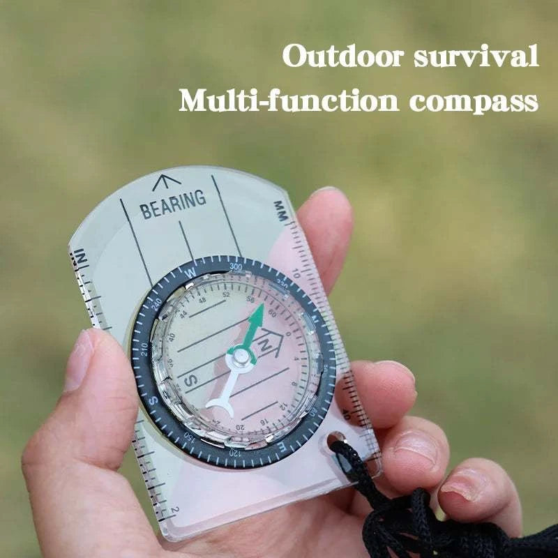 Outdoor Survival Compass Camping Equipment Portable Multifunctional Compass Camping Gadgets Hiking Camping Tools Supplies