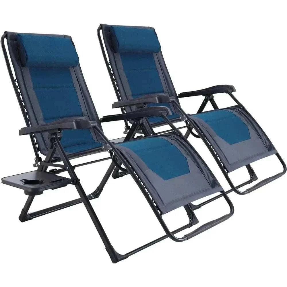 Zero Gravity Chair Oversized Recliner 350lbs Capacity Patio Lounge Chair Padded Chair with Headrest XXL for Outdoor, Camping