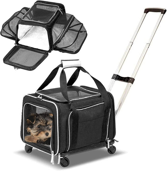 Petsfit Expandable Cat Carrier Dog Carrier,Airline Approved Soft