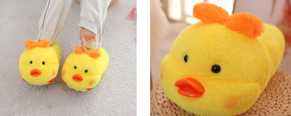 Soft winter duck slippers for women