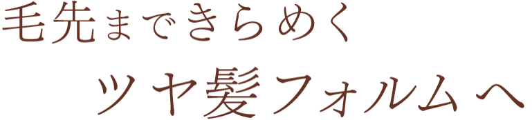 毛先まできらめくツヤ髪フォルムへ