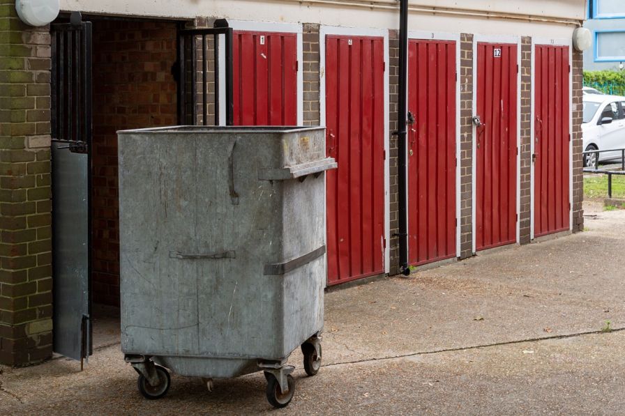 Metal Wheelie Bin