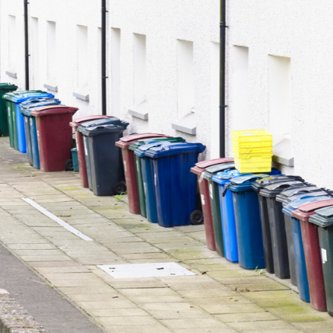 modern plastic wheelie bins