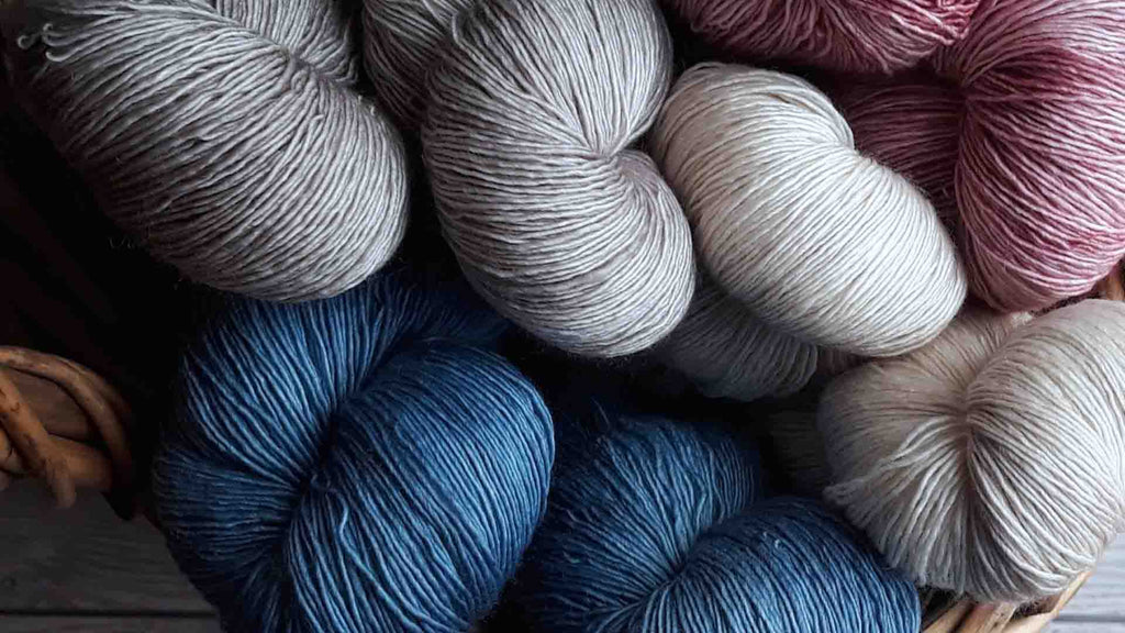 colourful yarn bundles