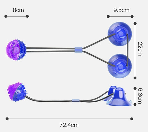 Brinquedo Interativo com Ventosa para Cães