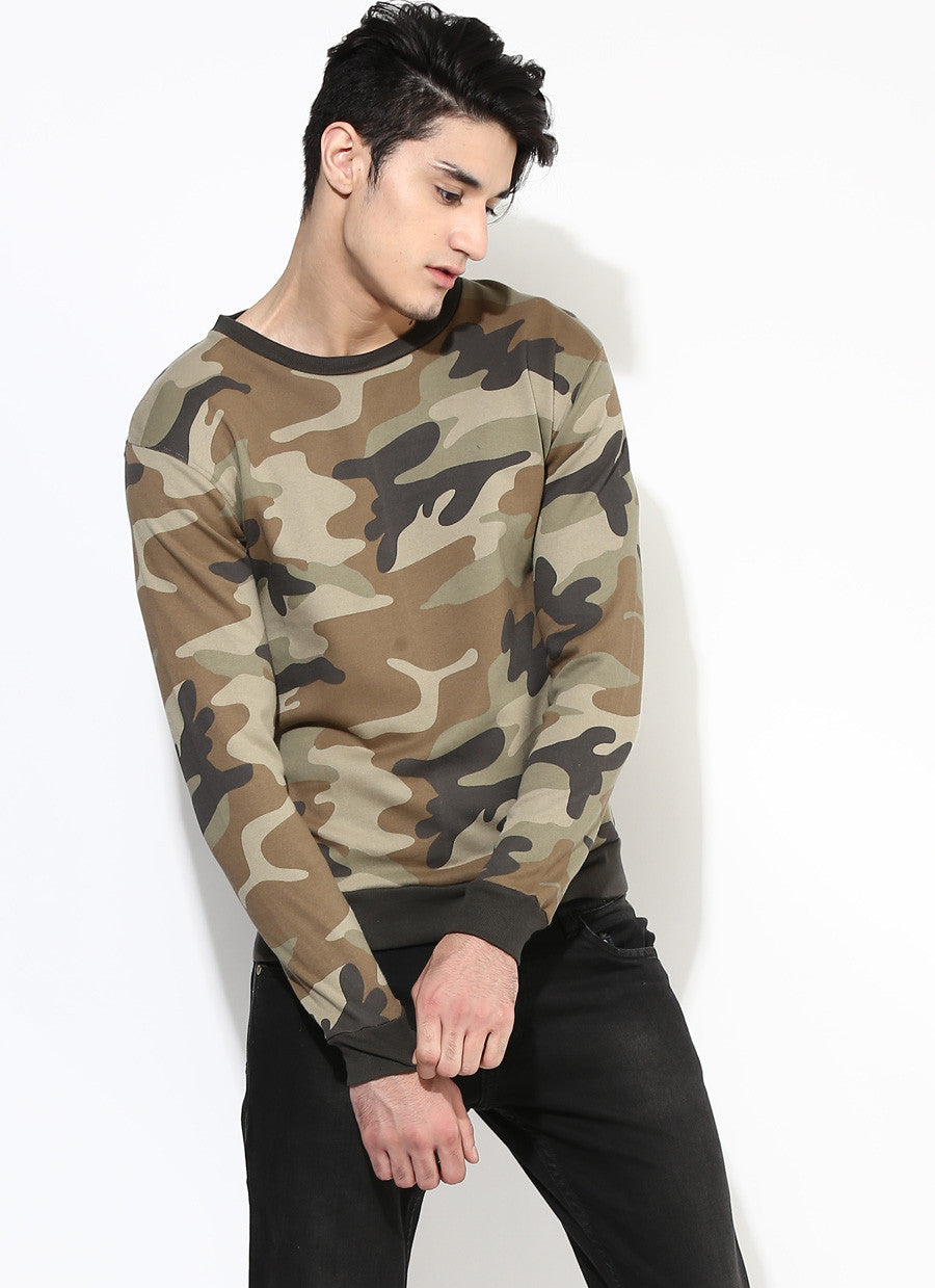 army print t shirt for men