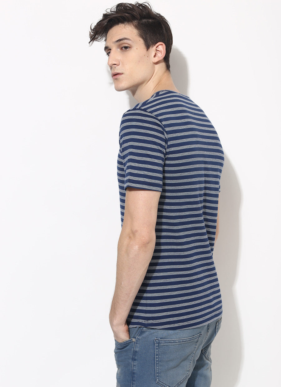 blue striped t shirt mens