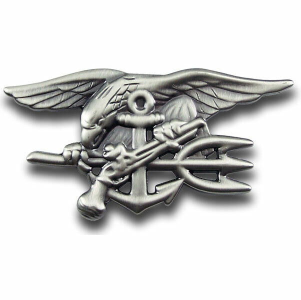 U.S NAVY SEALS SPECIAL WARFARE SEAL TEAM TRIDENT INSIGNIA PIN FULL SIZE  BADGE