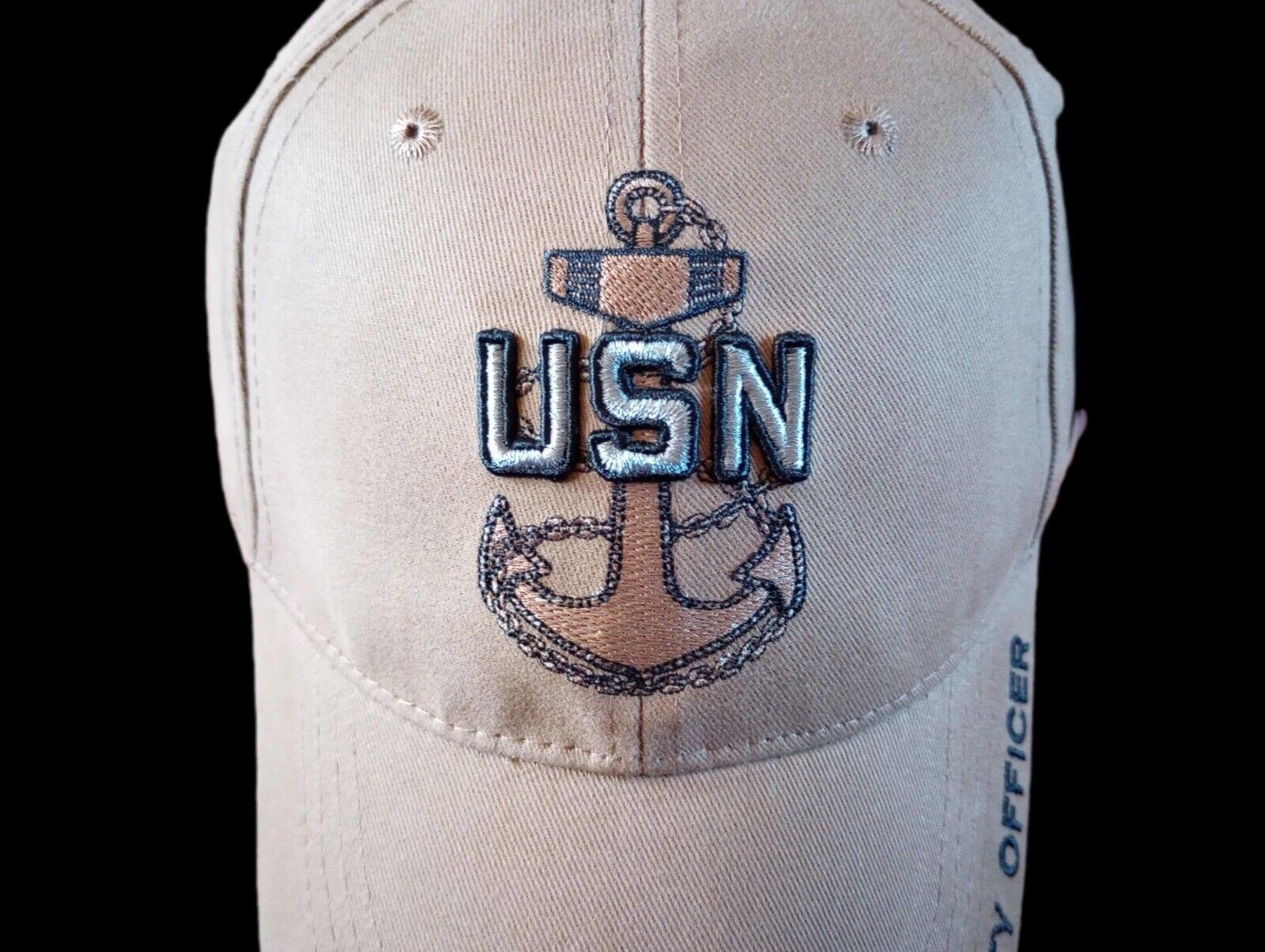 NEW U.S NAVY RETIRED COYOTE BROWN HAT 3D EMBROIDERED RAISED