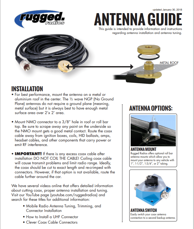 Rugged Radios Antenna Tuning