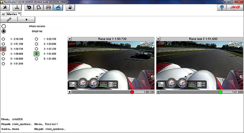 Race Studio 3 Video Analysis