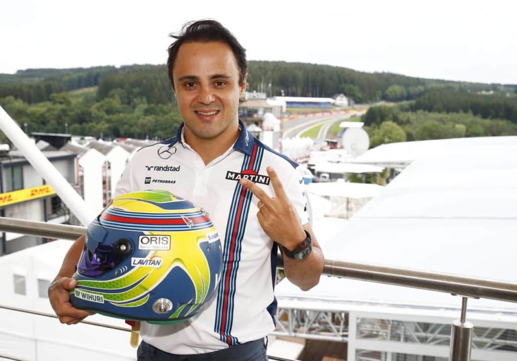 Felipe Massa - Formula 1 Racing Driver with his Schuberth helmet