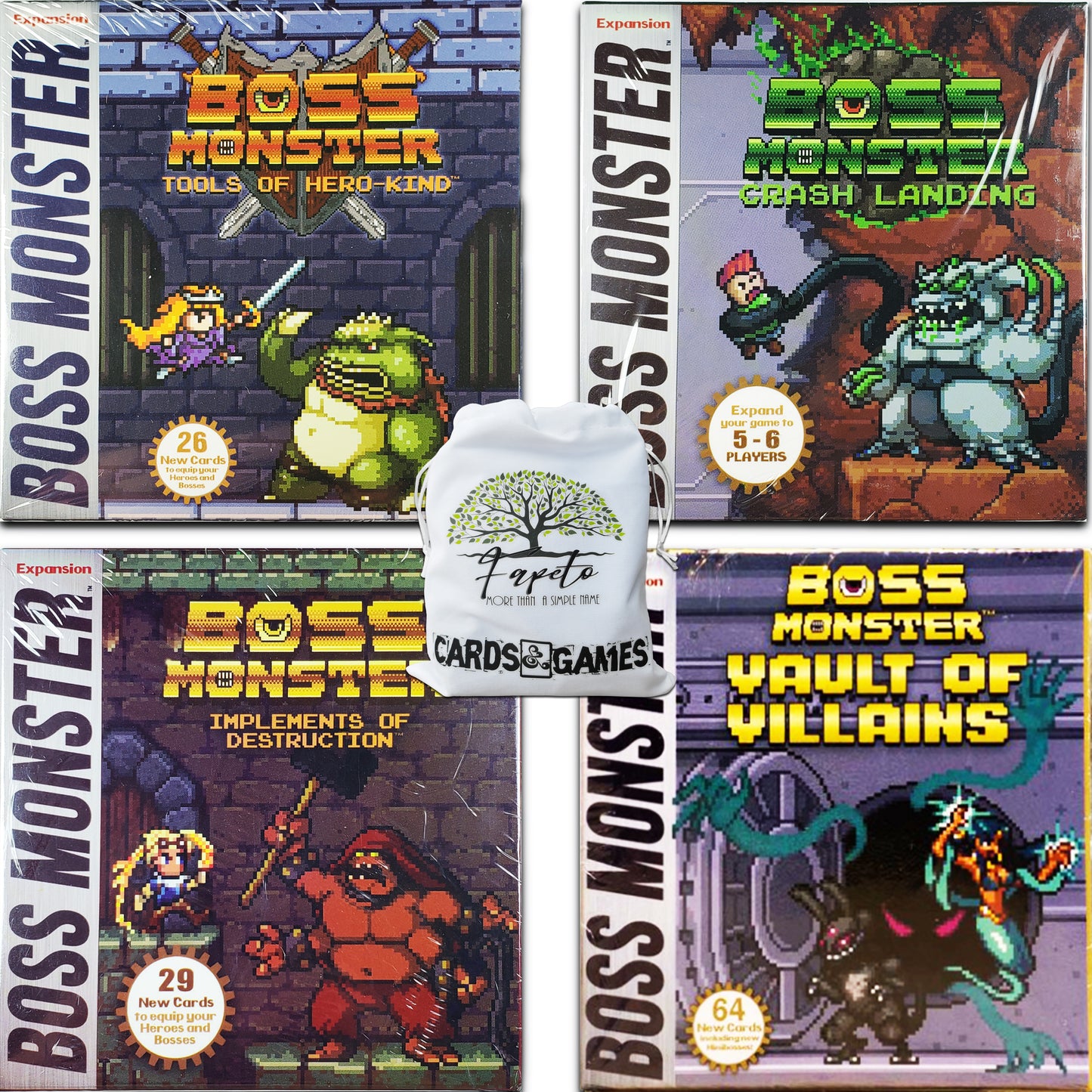 Pack Of Boss Monster -Only Expansions- (Tools of Hero-Kind, Crash Land – Fapeto More Than Simple