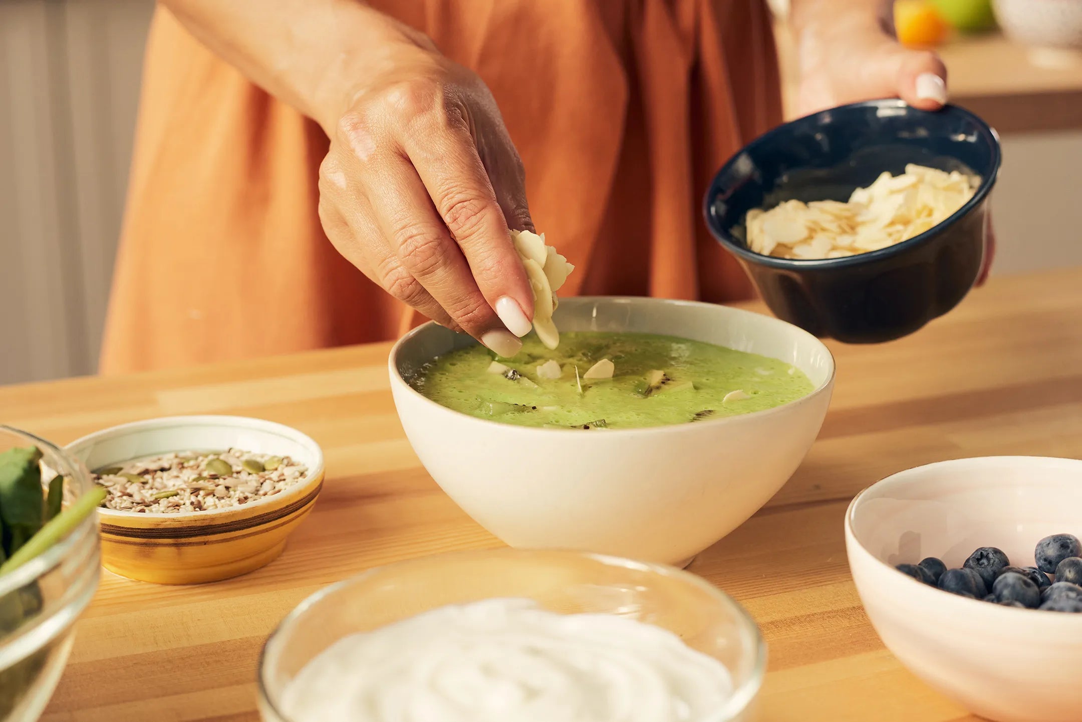 Squash og mandelsuppe