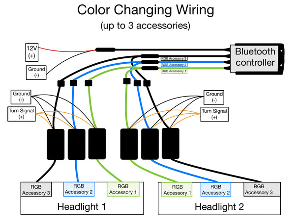 Color Changing 1-3 Wiring Diagram