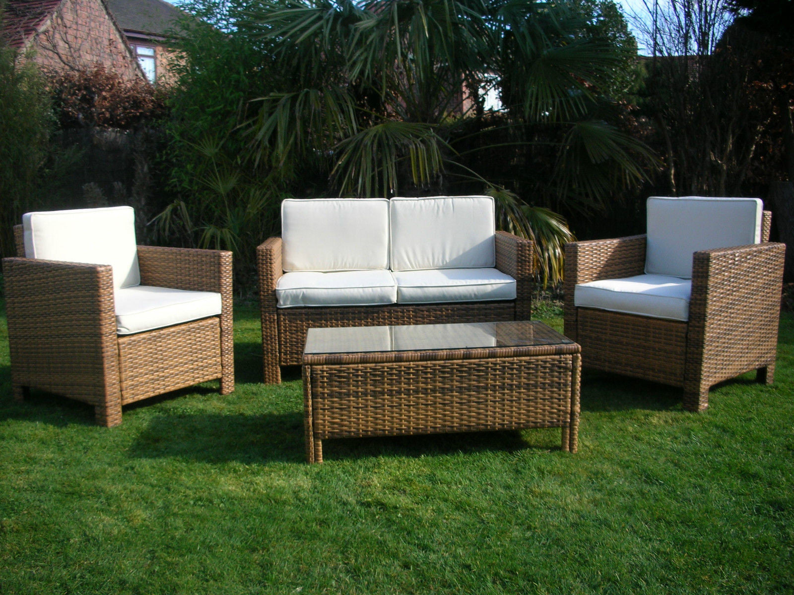 RATTAN WICKER OUTDOOR GARDEN FURNITURE SET – uk leisure world