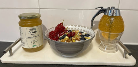 De ingrediënten voor het maken van een royal jelly shot