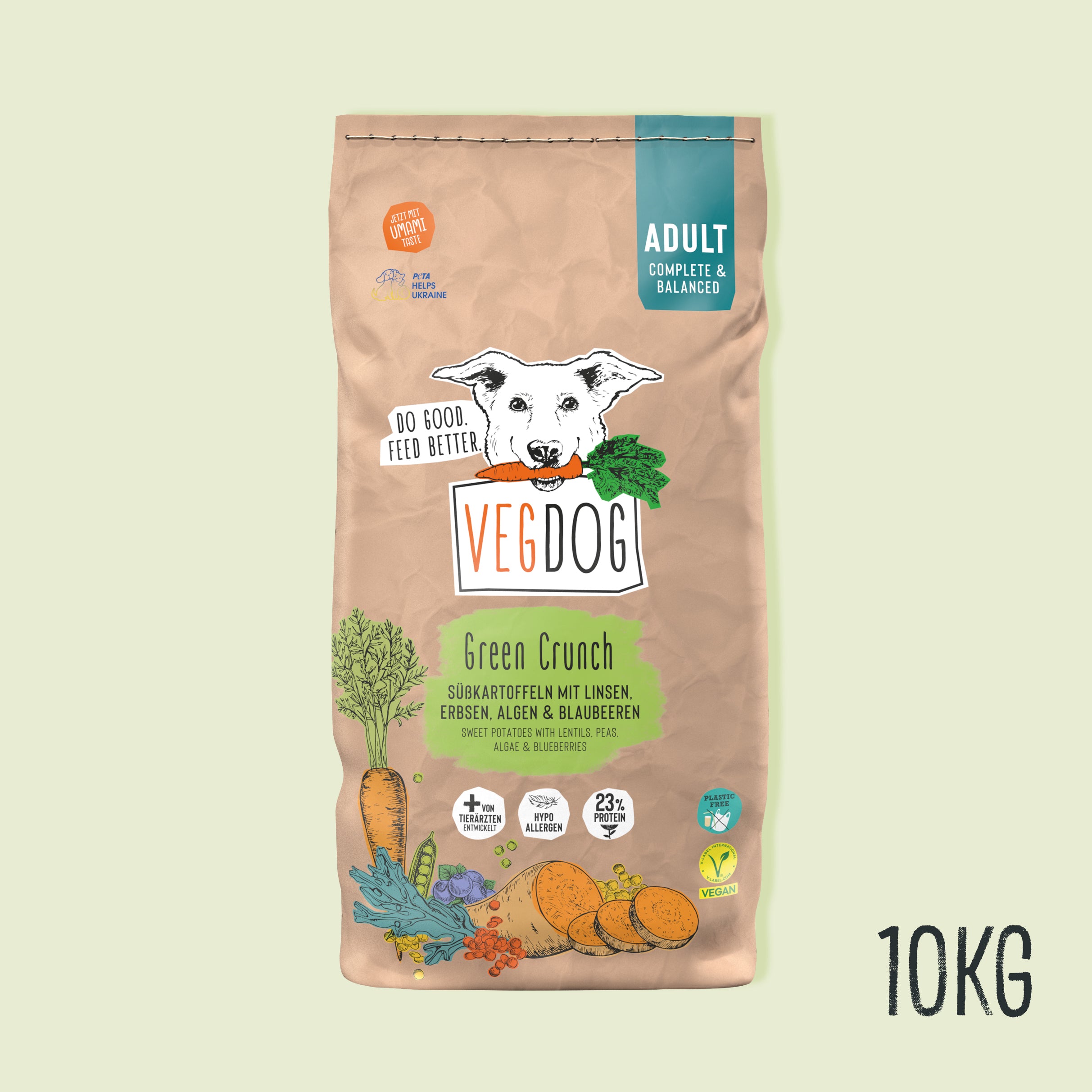 VEGDOG Trockenfutter GREEN CRUNCH 10kg