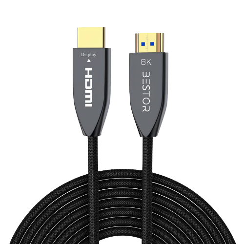 Cable Matters Câble HDMI coudé Ultra HD 8K 48Gbps (câble HDMI à 90 degrés)  en Marron - 2 m