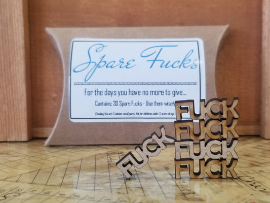 Bag of Flying Fucks, Flying Fucks to Give, Wooden Curse Words, My