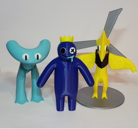 Blue rainbow friend inspired 3D model 3D printable