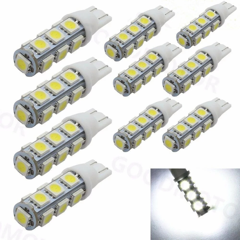 10pcs 194 T10 T5 Wedge Base LED Bulb for Malibu Landscape Lighting Deck Figurine In-Ground Step Path Spotlights Outdoor Garden Lighting