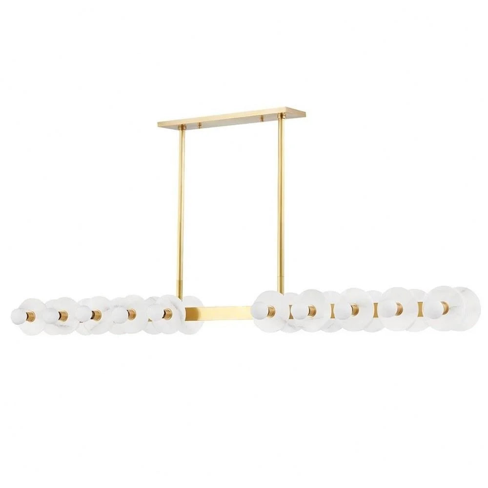 -59.5 inch 120W 20 Led Linear Island in Modern/Transitional Style-59.5 inches Wide By 10.25 inches High-Aged Brass Finish Bailey Street Home