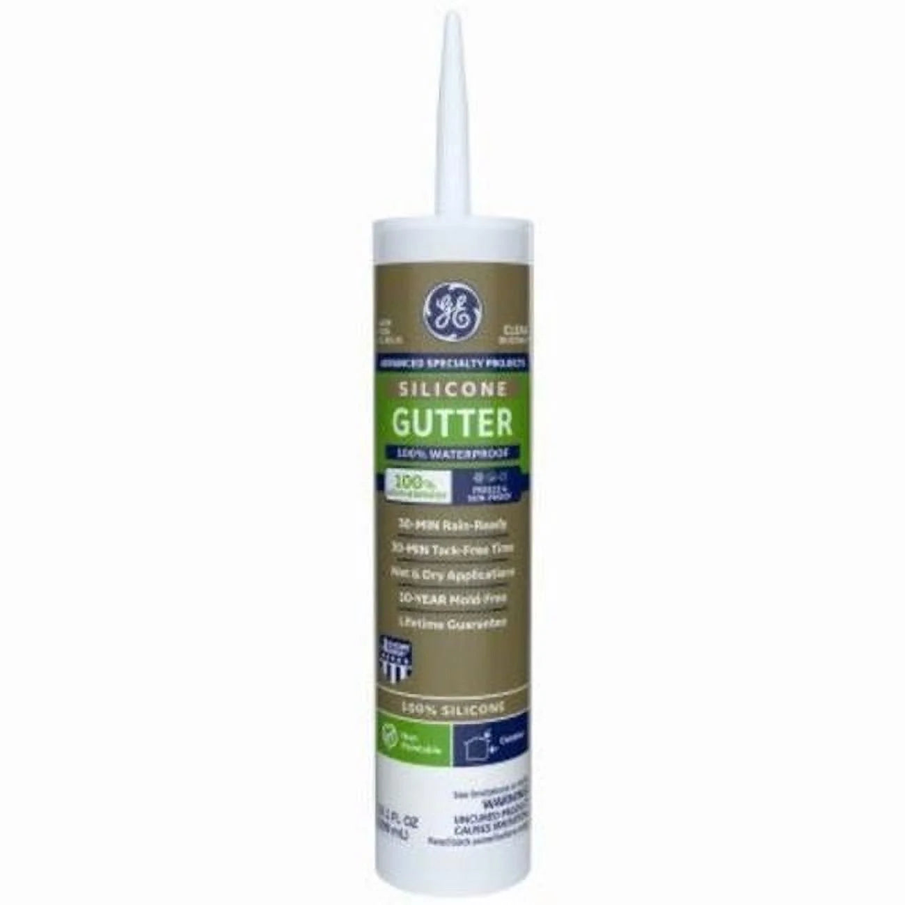 10.1 oz Gutter Caulk Silicone 2 Sealant, Clear
