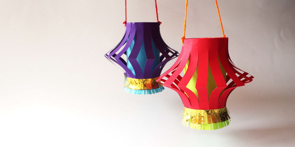 DIY easy, colourful paper lanterns for Diwali | Step by Step tutorial ...