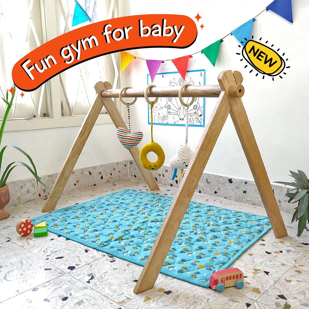 Baby Play Gym Buy Wooden Baby Gym Set Online In India Shumee