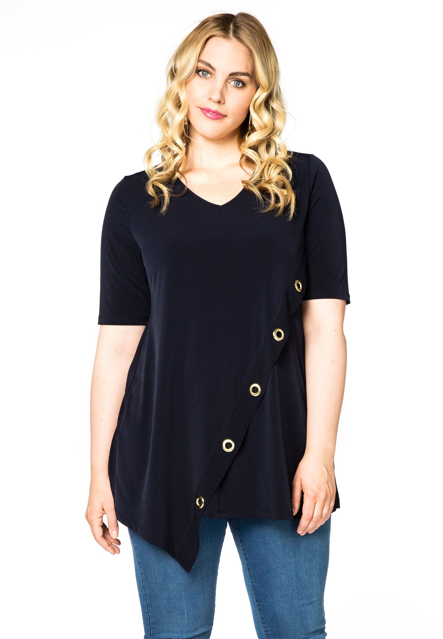 Yoek Tuniek flare ringen | Blauw | Maat 38/40