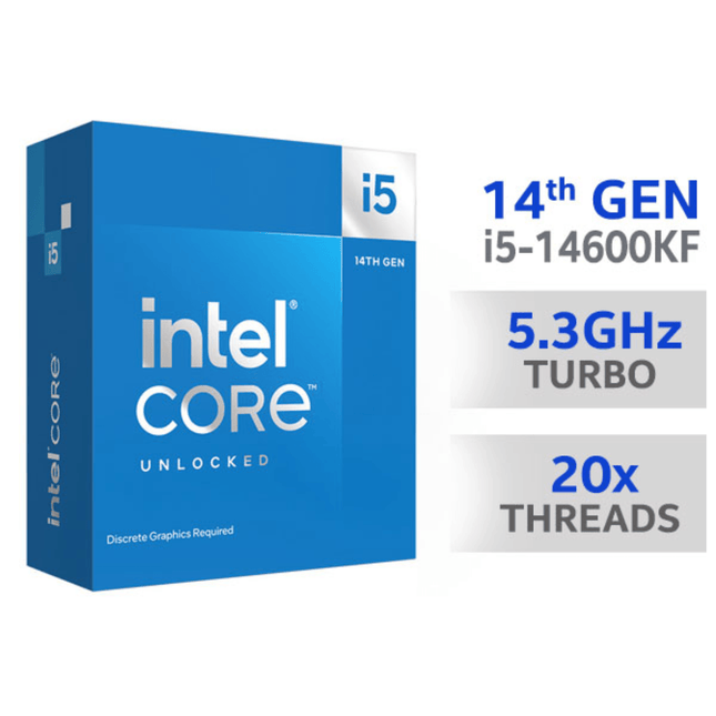 Intel Core i5-14600KF - Core i5 14th Gen 14-Core (6P+8E) - معالج