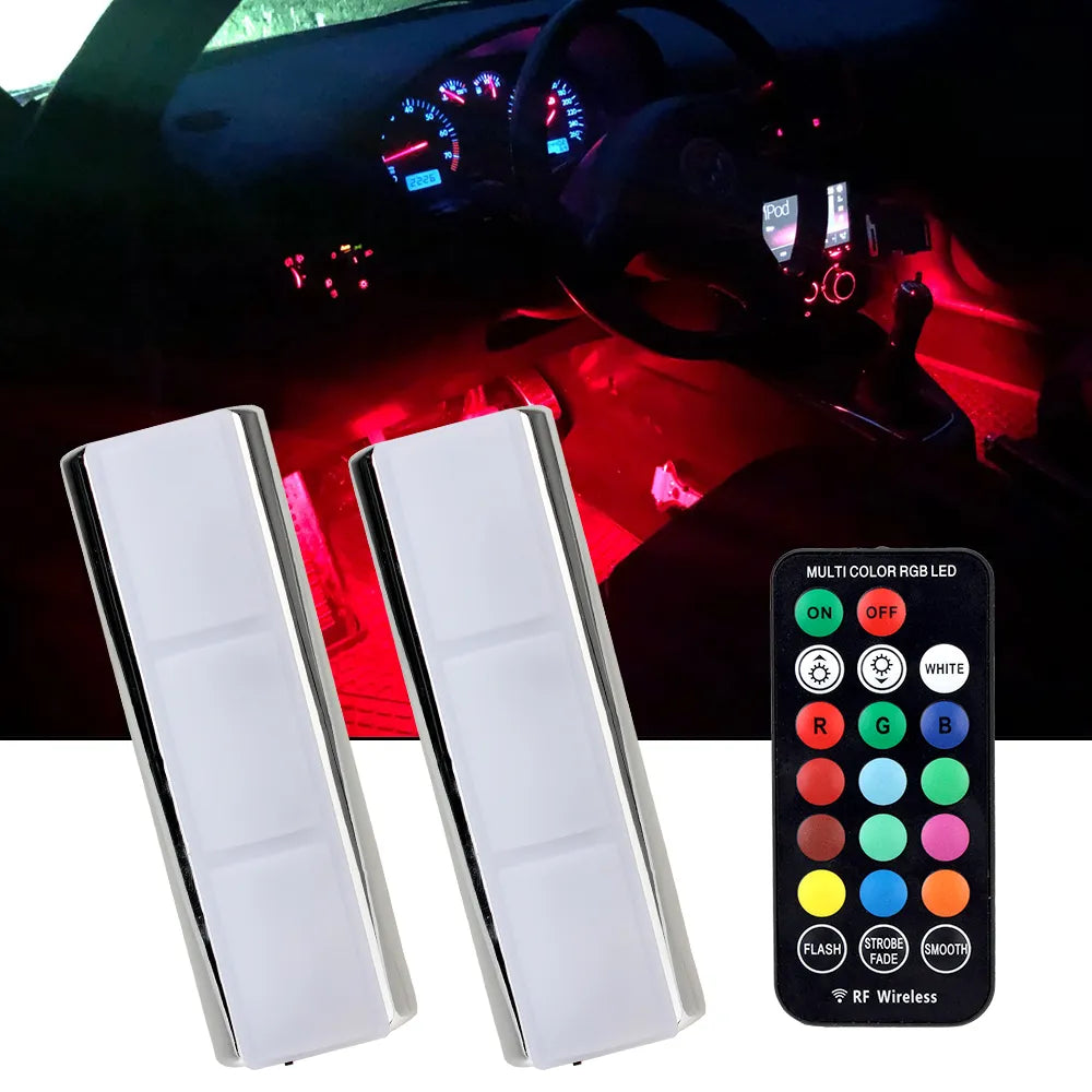Car Rhythm Light 24pcs LED Auto RGB Aromatherapy Atmosphere Lamp Car  Accessories