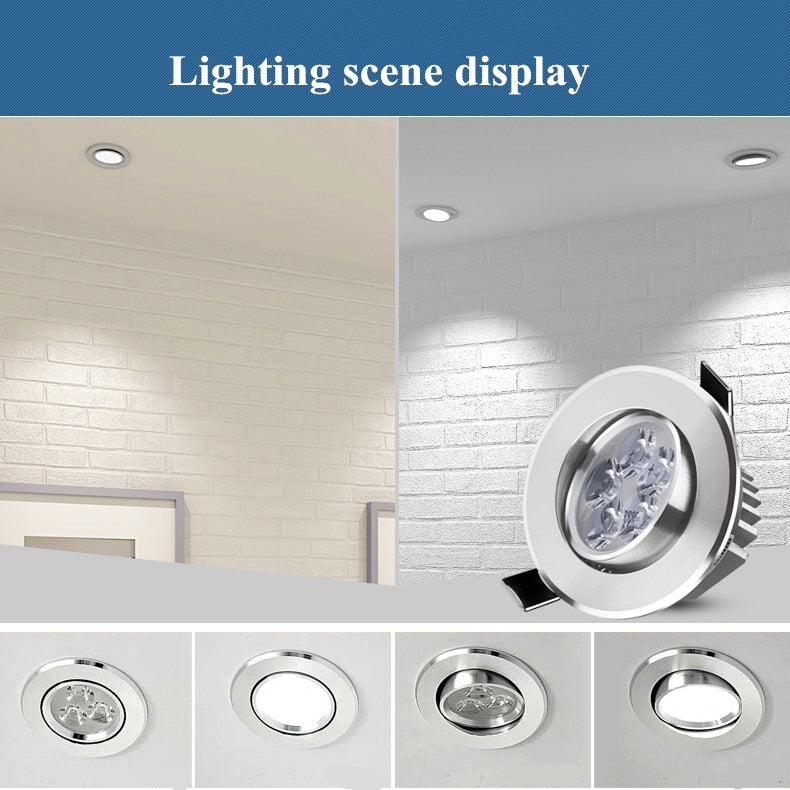 Round Dimmable Led downlight light Ceiling Spot Light 1pcs 3w 6w 10w 1