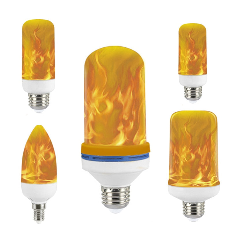 Lampadina LED 5W E27 Effetto Fiamma movimento Fuoco Flame Bulb 85/285V