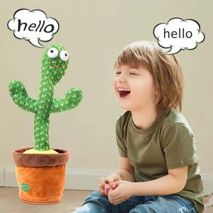 USB RECHARGEABLE DANCING AND VOICE REPEATING CACTUS TOY