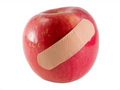 Apple with Bandaid Image