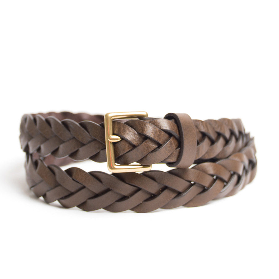 Slim Braided Leather Belt – Caputo & Co.