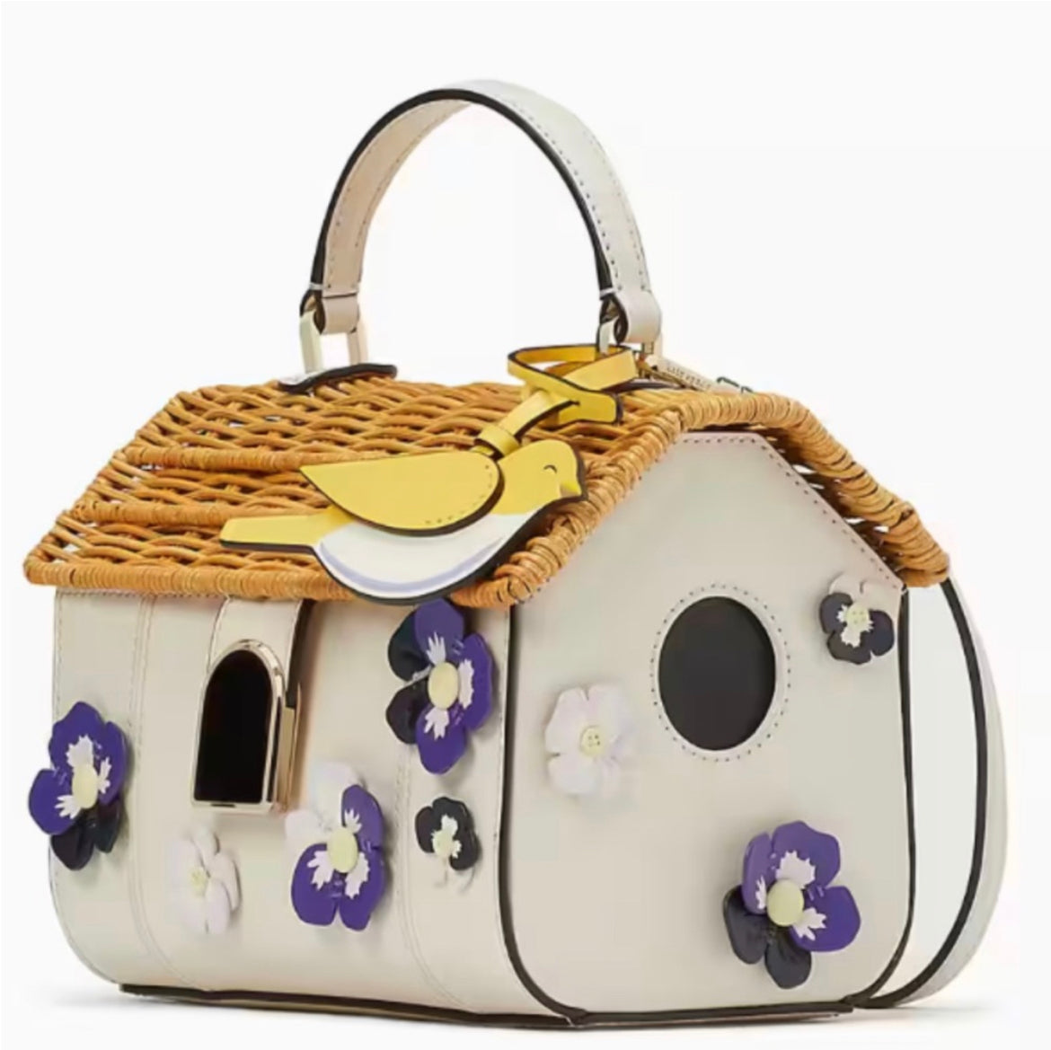 ♠️ kate spade Wild Petal Bird House Crossbody Wicker Bag – HappyEshop133