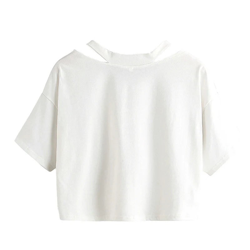 Dragon Print Crop Tops: Aesthetic Streetwear Tee for Women - Image 4