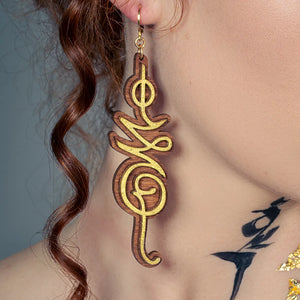 Song of Love - Gold Leaf and Wood - O.S.O. Design Lab