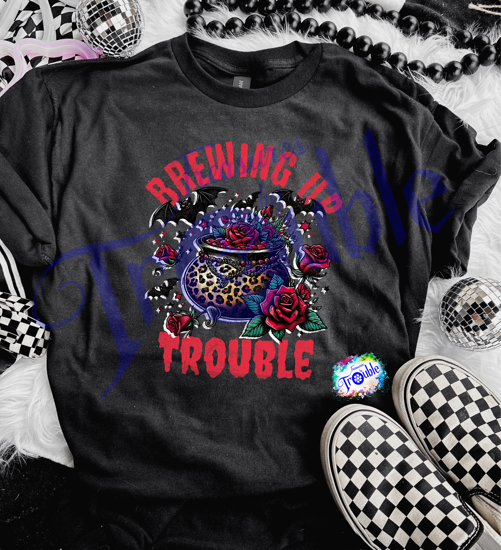 Brewing Up Trouble Cotton Short Sleeve Tee