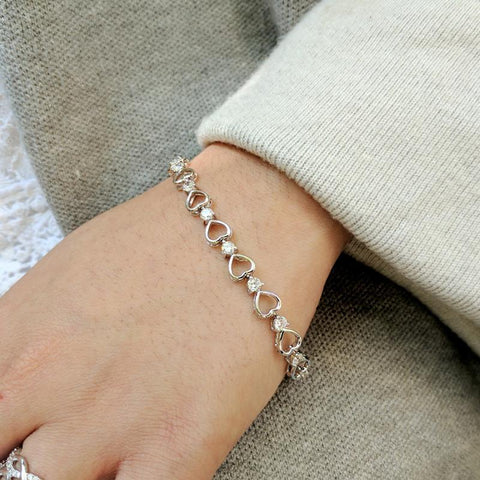 woman wearing Eternal Heart Bracelet from Eternal Sparkles