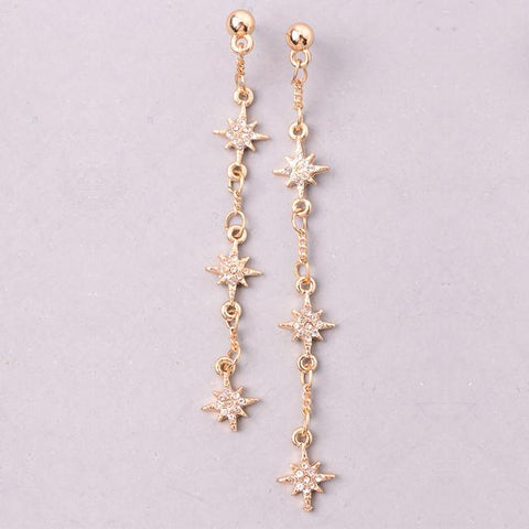 Eternal Sparkles Pendant Jewel Star Link Earrings 